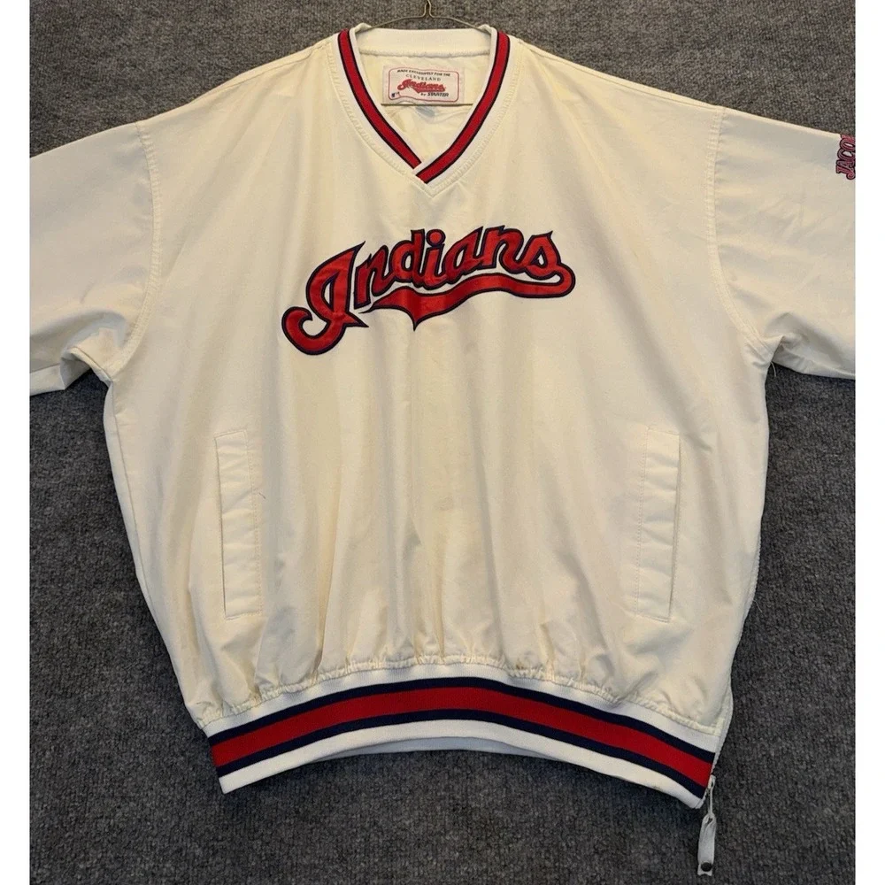 Vintage Starter Cleveland Indians Men's Size Large Jacobs Field Pullover Jacket